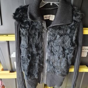 Genuine Black Rabbit Fur Sweater Vest